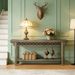 Farmhouse Console Table, 70.8" Narrow Wood Sofa Table With Storage_maomaolike.com