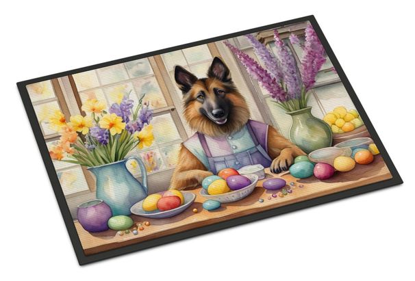 Decorating Easter Belgian Tervuren Doormat Front Door Mat Indoor Outdoor Rugs For Entryway, Non Slip Washable Low Pile, 24H X 36W_maomaolike.com