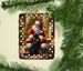 Labrador Retriever And Santa Claus Porcelain Ornament Christmas Tree Hanging Decorations For Home Christmas Holiday, Rectangle, Gift, Multicolor_maomaolike.com