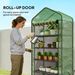 5 Tier Mini Greenhouse, Small Portable Greenhouse With PE Cover, Roll-Up Zippered Door, 76" X 35.4" X 19.3", Green_maomaolike.com