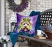 Wheaten Terrier King Of Mardi Gras Throw Pillow Machine Washable, Indoor Outdoor Decorative Pillow For Couch, Bed Or Patio, 18Hx18W_maomaolike.com