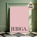 JEBIGA Typography Painting Poster, Minimalist Black Lettering On Soft Blush Tone Poster, Sleek Understated Decor Piece Suitable For Bedroom, Living_maomaolike.com