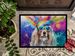Bearded Collie Hippie Dawg Doormat Front Door Mat Indoor Outdoor Rugs For Entryway, Non Slip Washable Low Pile, 24H X 36W_maomaolike.com