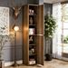Wood Storage Cabinet, Free-Standing Cube Cabinet With 6 Shelves_maomaolike.com