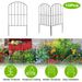 10Pcs Decorative Garden Fence Rustproof Iron Wire Arched Fence Animal Barrier Border 12.59' Width 23.93' Length For Yard Landscape Patio Outdoor Decor_maomaolike.com