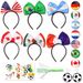 2026 US-Canada-Mexico World Cup Flag Bow Headband Badge Earrings Fan Cheering Props Party Supplies_maomaolike.com