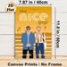 The Nice Guys Movie Painting Poster, Minimalist Retro Warm-hued Poster, Stylish Film-inspired Wall Decor Suitable For Living Room, Home Theater Spaces_maomaolike.com