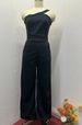 Women's Clothing summer new fashion slanted shoulder collar waist solid color wide leg jumpsuit for women_maomaolike.com