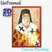 Orthodox Saint Nektarios Painting Poster, Traditional Orthodox-style Detailed Religious Figure With Halo, Ornate Robes And Sacred Book Poster, Classic_maomaolike.com
