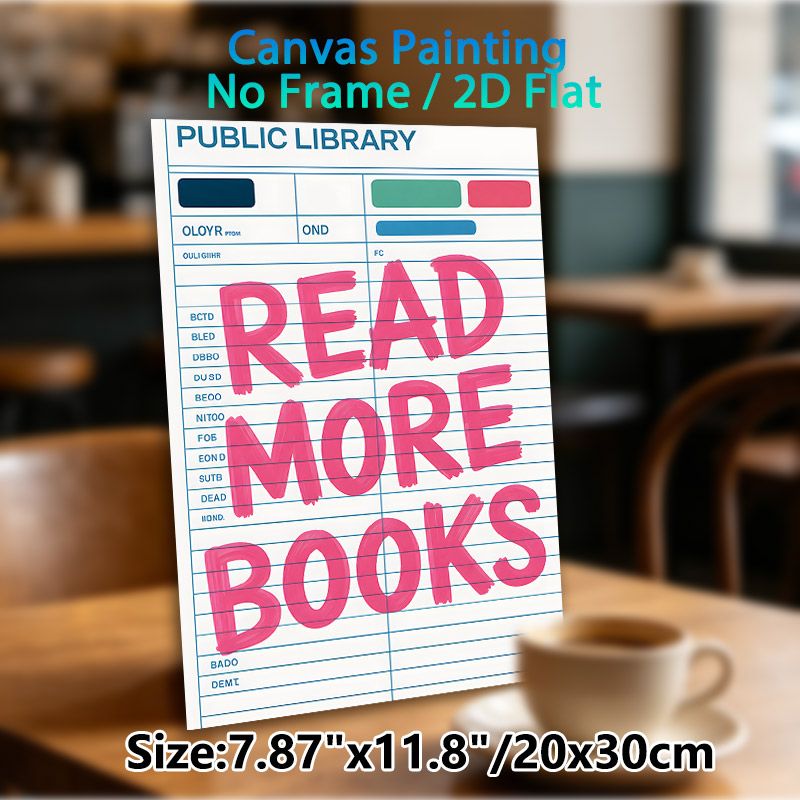 Read More Books Themed Painting Poster, Vibrant Pink Hand-drawn Typography On Library Checklist-style Poster, Motivational Reading Decor Ideal For_maomaolike.com