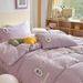 Wholesale INS Korean Style Purple Tulip Towel Pure Four-Piece Set Washed Cotton Embroidered Bedding_maomaolike.com
