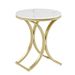 Round End Table Sofa Side Table Small Coffee Table With Metal Frame_maomaolike.com