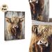 Highland Cow Painting Poster, Textured Earth-toned Rustic Animal Portrait Poster, Adds Warm Rustic Charm, Ideal For Living Room And Farmhouse Wall_maomaolike.com