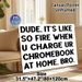 Funny Chromebook Quote Painting Poster, Minimalist Bold Typography Poster, Lighthearted Relatable Humorous Text, Ideal For Home Office, Bedroom And_maomaolike.com