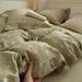 2026 Spring New Class A All-Cotton Double-Layer Yarn Four-Piece Retro Button Style Cotton-Like Feel Pure Washed Cotton Duvet Cover_maomaolike.com