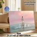 Religious "Walk With Me" Scripture Painting Poster, Serene Pastel Seascape With Robed Figure Poster, Inspirational Biblical Quote Decor Ideal For_maomaolike.com