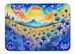 Blue Cornflowers In Color Memory Foam Kitchen Mat Machine Washable Anti-Fatigue Mat Cushion Comfort Bath Mat Or Kitchen Rug_maomaolike.com