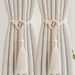 New Simple Luxury Tiebacks Pair Set Tassel Braided Rope Storage Curtain Rings Home Decoration 2p-set_maomaolike.com