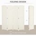 Folding Room Divider Screen 4 Panel 6 Tall Privacy Screen Freestanding Wood Partition For Home Office, White_maomaolike.com