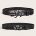 Desinger Belts For Women High Quality Luxury Brand Punk Goth Rivet Black Jeans Unisex Men Belt Paw Skull Buckle_maomaolike.com