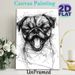 Pug Themed Painting Poster, Bold Sketch-style Black & White Pug Portrait Poster, Unique Artistic Design Ideal For Living Room, Bedroom And Pet Lovers_maomaolike.com