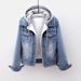 Women's Clothing Velvet Thickened Cotton Cotton Coat Removable Hooded Warm Lambswool Cotton Coat Short Style_maomaolike.com