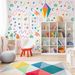 Cross-border Irregular Geometric Line Colorful Cartoon Self-Adhesive Home Decoration Kindergarten Children's Room Wall_maomaolike.com