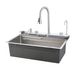 Pull-out Facuet Single Bowl Sink Kitchen Vegetable Sink 304 Whale Waterfall Sink Dish Sink Household Vegetable Washing Basin_maomaolike.com