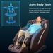 Massage Chair Full Body, Zero Gravity SL-Track Shiatsu Massage Recliner Chair With Body Scan, Airbags, Foot Rollers, Deep Yoga Stretch, Heating (Black Brown)_maomaolike.com