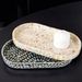French Light Luxury Style Home Tea Oval Natural Shell Candle Storage Tray Living Room Entrance Decoration_maomaolike.com