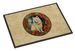 American Eskimo Christmas Flowers Doormat Front Door Mat Indoor Outdoor Rugs For Entryway, Non Slip Washable Low Pile, 24H X 36W_maomaolike.com