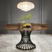 Round Dining Table For 4-6, Farmhouse Circle Kitchen Table_maomaolike.com