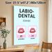 Labio-Dental Sounds Educational Painting Poster, Clear Cartoon Lip Illustration Poster, Supports English Pronunciation Learning, Ideal For Language_maomaolike.com