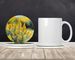 Nebraska Goldenrod In Watercolor Large Sandstone Coasters Pack Of 4 Absorbent Round Coasters Decor Gifts For Men Or Women, 4 In, Multicolor_maomaolike.com