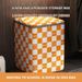 Portable Large Capacity Quilt Storage Bag Cute Bear Plaid Pattern Clothes Organizer For Home Moving_maomaolike.com