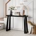 Solid Rubber Wood Console Table 43 Inch Narrow Entryway Table With Thick Table Top And Stable Base For Entryway, Hallway, Living Room And Bedroom_maomaolike.com