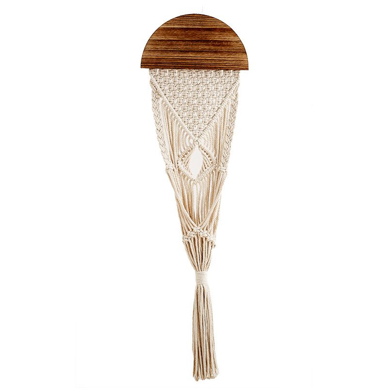 Bohemian Woven Basket Vintage Tapestry Hotel Living Room Bedroom Garden Decoration Net Bag Air Hanging Ornament_maomaolike.com