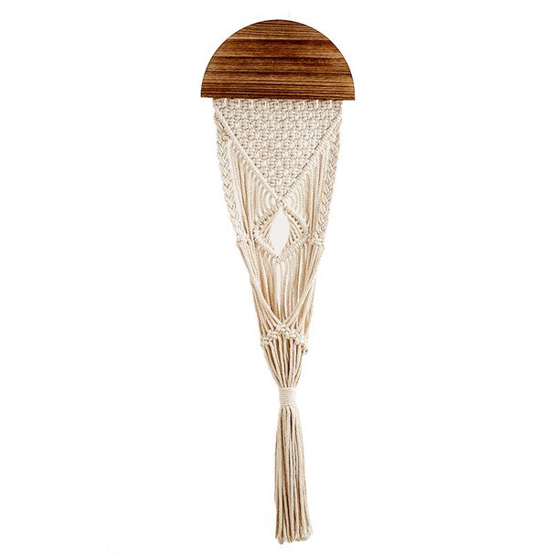 Bohemian Woven Basket Vintage Tapestry Hotel Living Room Bedroom Garden Decoration Net Bag Air Hanging Ornament_maomaolike.com
