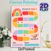 Rainbow-themed Reward Chart Painting Poster, Watercolor-style Colorful Rainbow With Cute Cloud & Heart Elements Poster, Practical Tool To Track_maomaolike.com