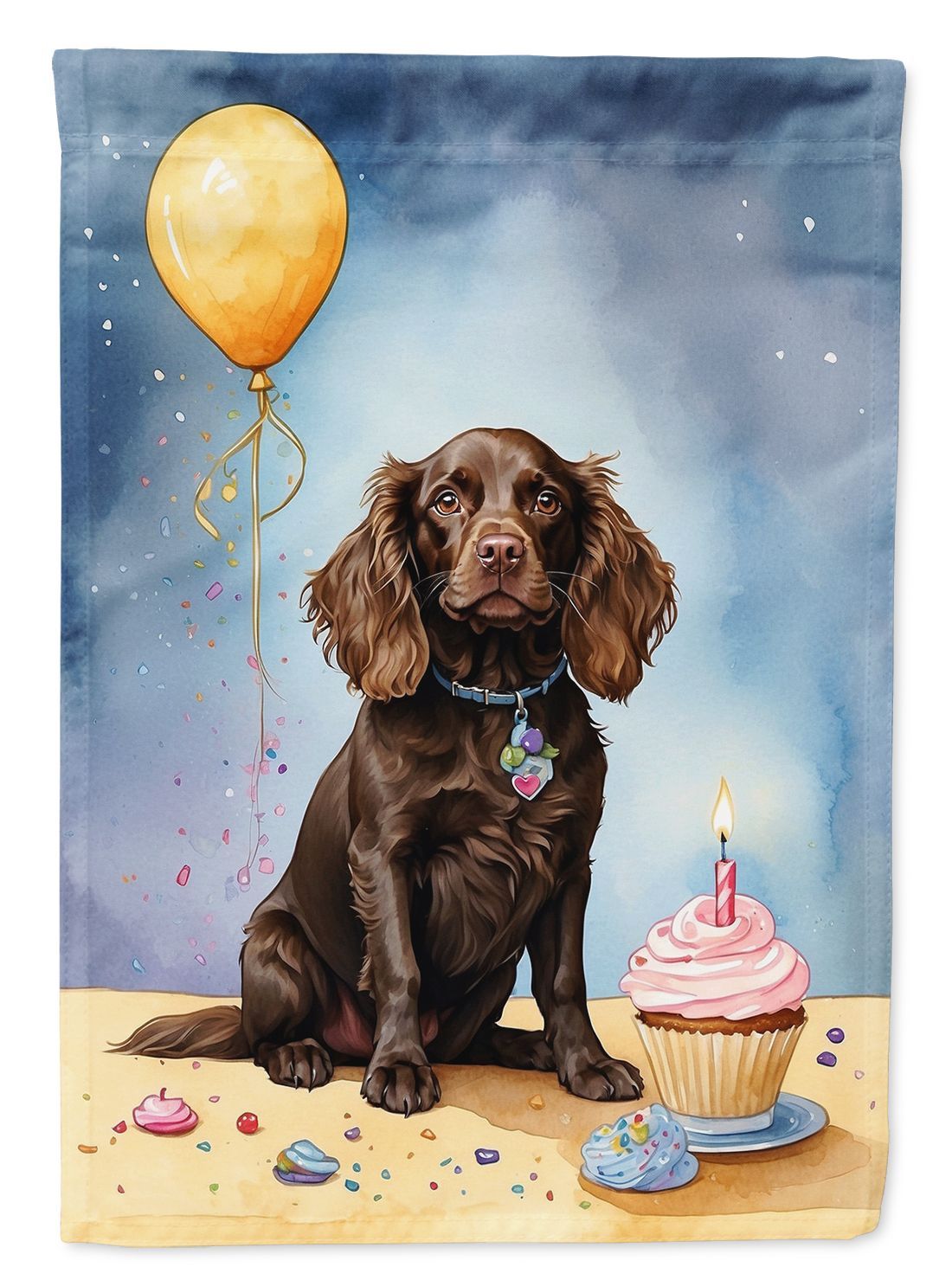 Boykin Spaniel Happy Birthday Garden Flag Mailbox Flag Decorative Yard Flag Banner Outside Patio Artwork Yard Flower Beds, Garden Size, Multicolor_maomaolike.com