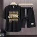 Men's Clothing 2024 Waffle Casual Summer Suit Men's Loose Teen Short sleeved T shirt Shorts Handsome Two piece Suit_maomaolike.com