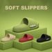 Unisex Letter Slippers Beach Slides Solid Color Mens Thick Sole Indoor Outdoor Bathroom Anti Slip Shoes Summer Couple_maomaolike.com