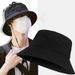 Hot Sale Fashion Flat Top Bucket Hat For Men Women Classic Solid Color Fisherman Hats Unisex Outdoor Sun Visor Cotton Foldable_maomaolike.com