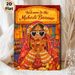 Mehndi Bazaar Themed Painting Poster, Colorful Traditional Indian Market Scene Poster, Rich Ethnic Cultural Design Ideal For Home Wall Decor, Festive_maomaolike.com