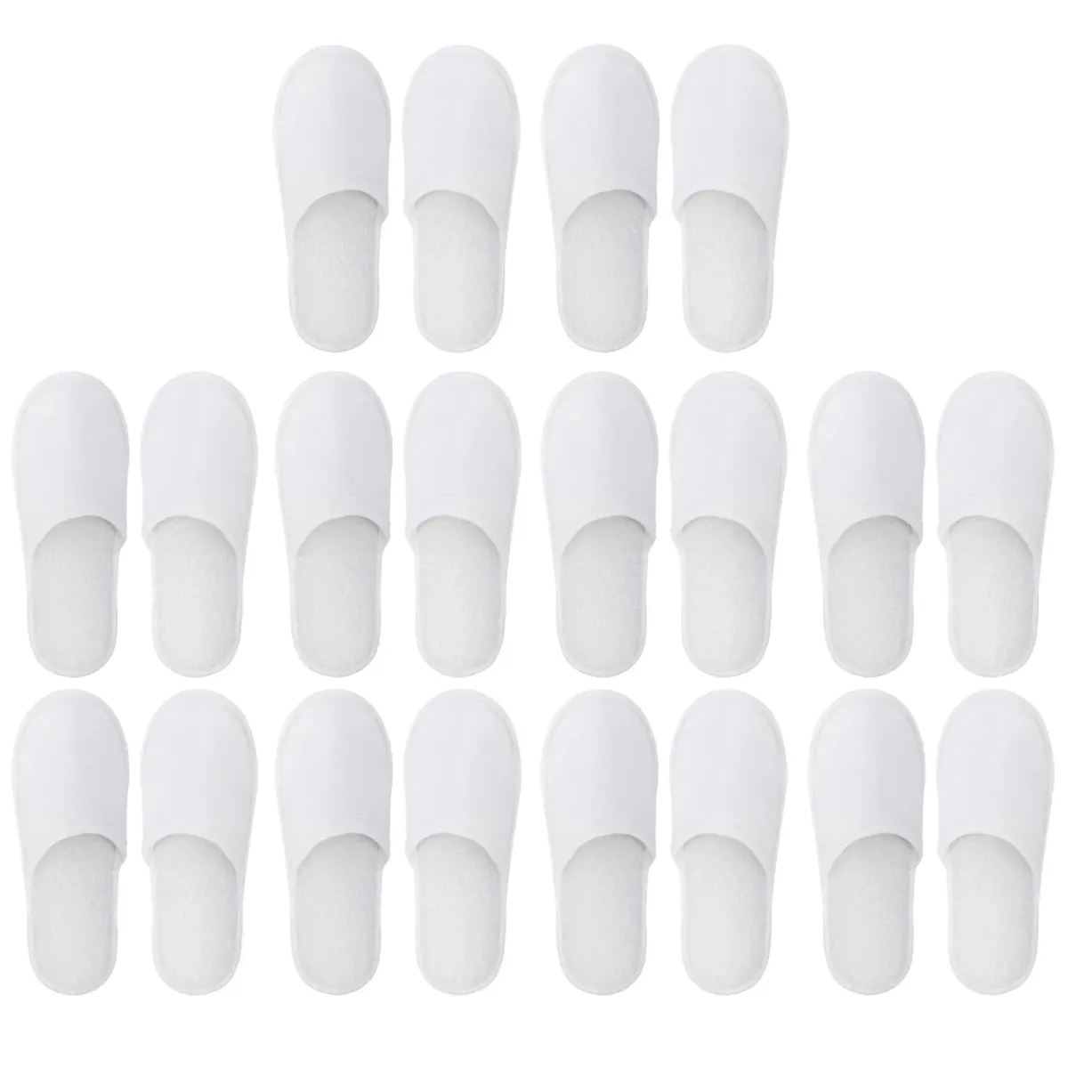 10pairs Spa Brushed Plush Closed-toe Disposable Slippers Men And Women Suitable For Families Guest Hotel Tra_maomaolike.com