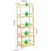 Bookshelf 5 Tiers, Bamboo Bookcase Book Shelf Storage Organizer Modern Display Shelving Unit Tall Book Shelf Corner Storage Rack For Home Office,Living Room,Kitchen,Bedroom,Bathroom, Office,Industrial_maomaolike.com