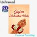 Indian Henna & Floral Gajra Painting Poster, Vibrant Traditional Indian Art Poster, Cultural Decorative Piece Suitable For Home, Wedding Venues_maomaolike.com