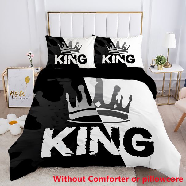 Cartoon Printed Duvet Cover Set - 3-Piece Lightweight Bedding (US/EU/AU Sizes), Digital Printing, Soft Polyester,_maomaolike.com