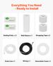 50ft Mini Split Line Set, 3/8” & 5/8” OD AC Copper Tubing Pipe, 3/8 White PE Thickened Insulated Coil With Flared Nuts, Rich Fittings, For Mini Split Air Conditioner HVAC Or Heat Pump System_maomaolike.com
