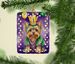 Yorkshire Terrier King Of Mardi Gras Porcelain Ornament Christmas Tree Hanging Decorations For Home Christmas Holiday, Rectangle, Gift, Multicolor_maomaolike.com